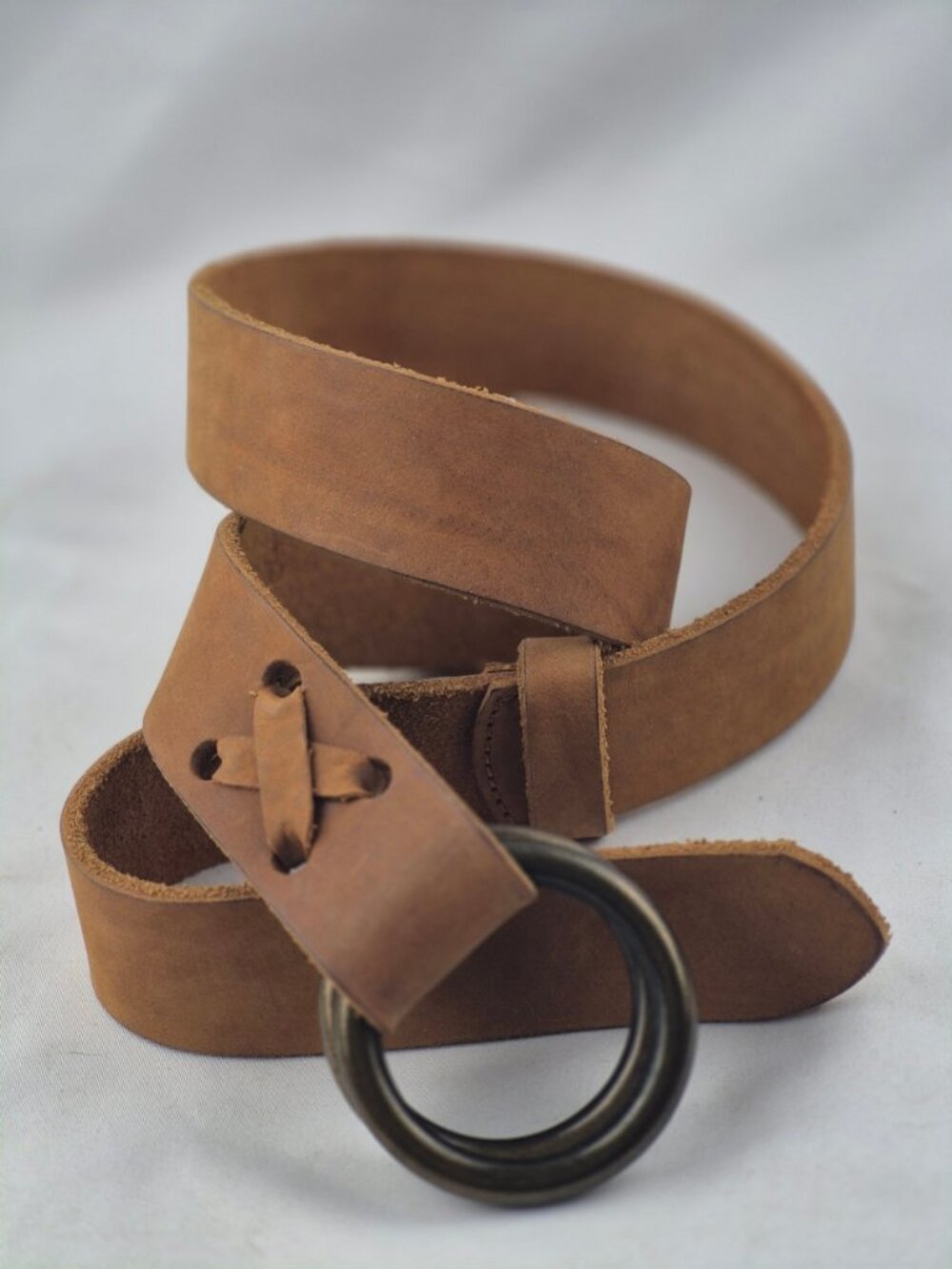Banana Republic Genuine Italian Leather & Suede Double O-Ring Belt Boho Italy M